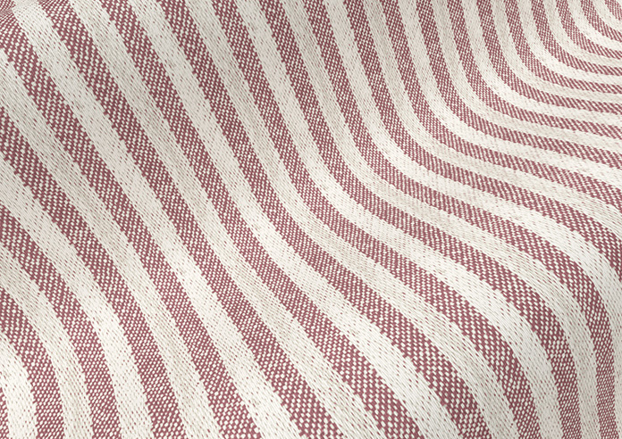 Emily Bond Oscar Stripe, Raspberry - Roller Blind - Image 4